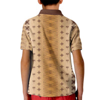 Beige Samoa Malu Tattoo Inspired Kid Polo Shirt - Polynesian Pride