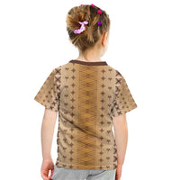 Beige Samoa Malu Tattoo Inspired Kid T Shirt - Polynesian Pride