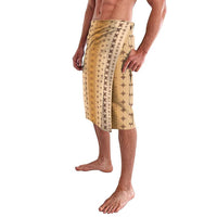 Beige Samoa Malu Tattoo Inspired Lavalava LT05 - Polynesian Pride