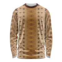 Beige Samoa Malu Tattoo Inspired Long Sleeve Shirt LT05 Unisex Beige - Polynesian Pride