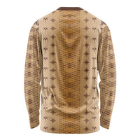 Beige Samoa Malu Tattoo Inspired Long Sleeve Shirt LT05 - Polynesian Pride