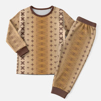 Beige Samoa Malu Tattoo Inspired Christmas Pajama Set LT05 Men Beige - Polynesian Pride