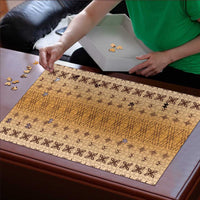 Beige Samoa Malu Tattoo Inspired Puzzle LT05 - Polynesian Pride