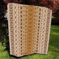 Beige Samoa Malu Tattoo Inspired Quilt - Polynesian Pride