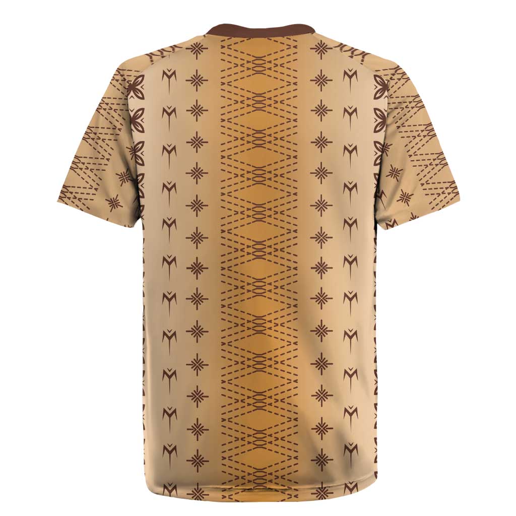 Beige Samoa Malu Tattoo Inspired Rugby Jersey - Polynesian Pride