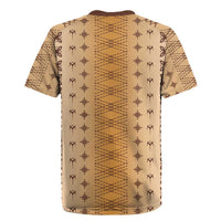 Beige Samoa Malu Tattoo Inspired Rugby Jersey - Polynesian Pride