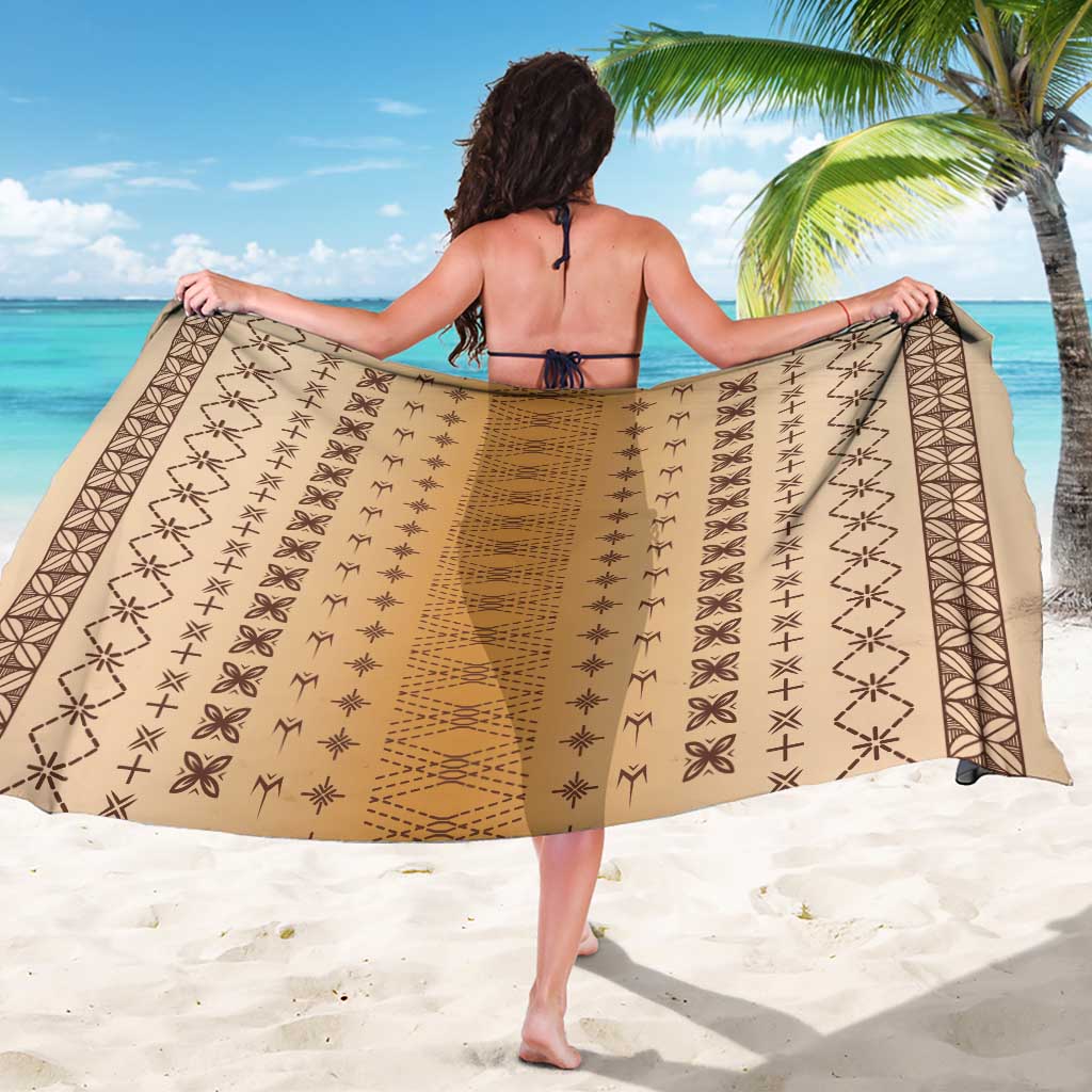 Beige Samoa Malu Tattoo Inspired Sarong - Polynesian Pride