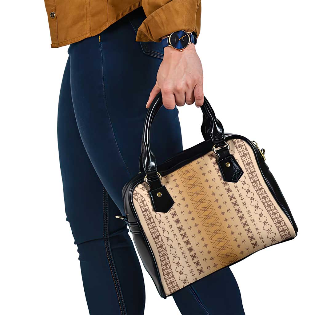 Beige Samoa Malu Tattoo Inspired Shoulder Handbag LT05 - Polynesian Pride