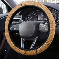 Beige Samoa Malu Tattoo Inspired Steering Wheel Cover - Polynesian Pride