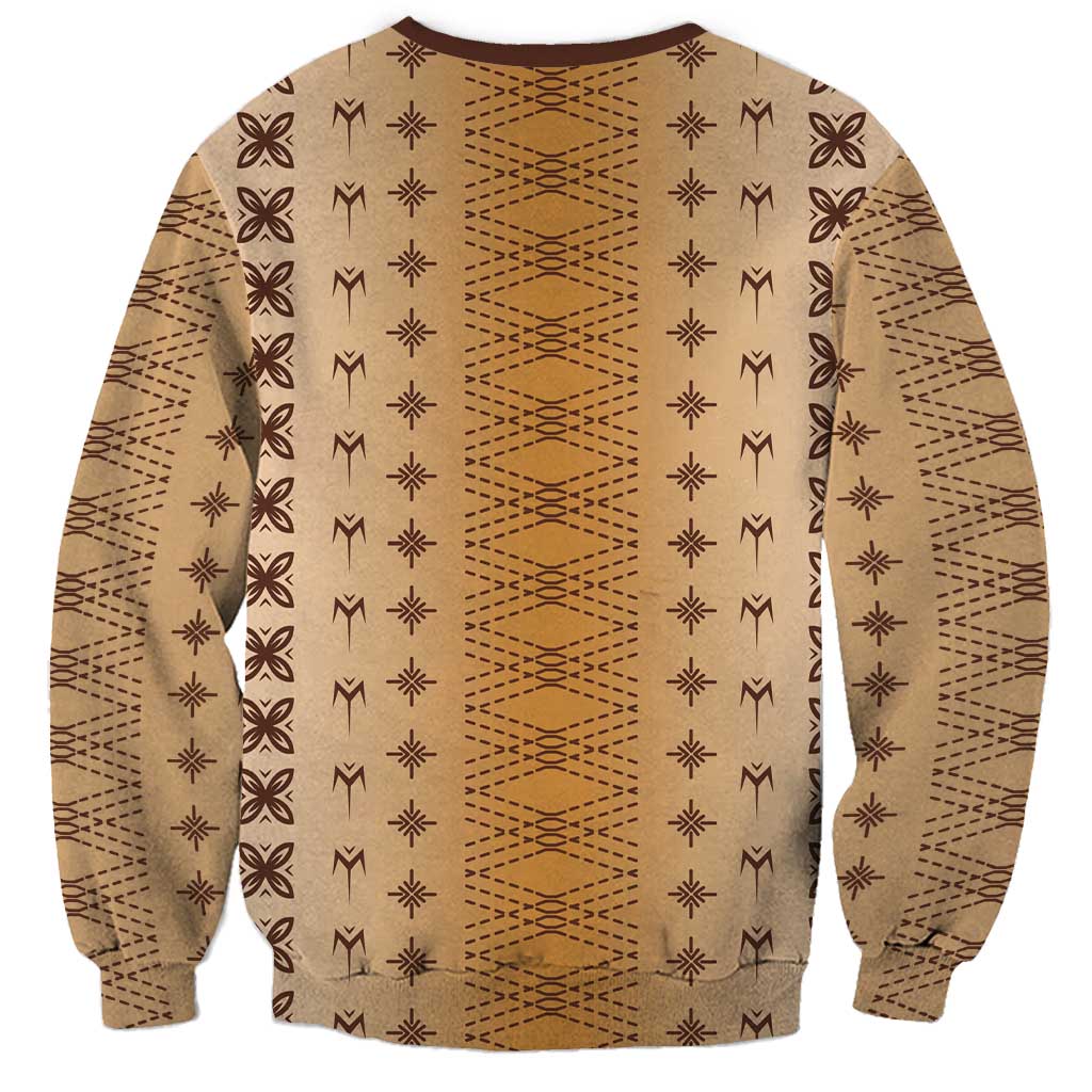 Beige Samoa Malu Tattoo Inspired Sweatshirt LT05 - Polynesian Pride