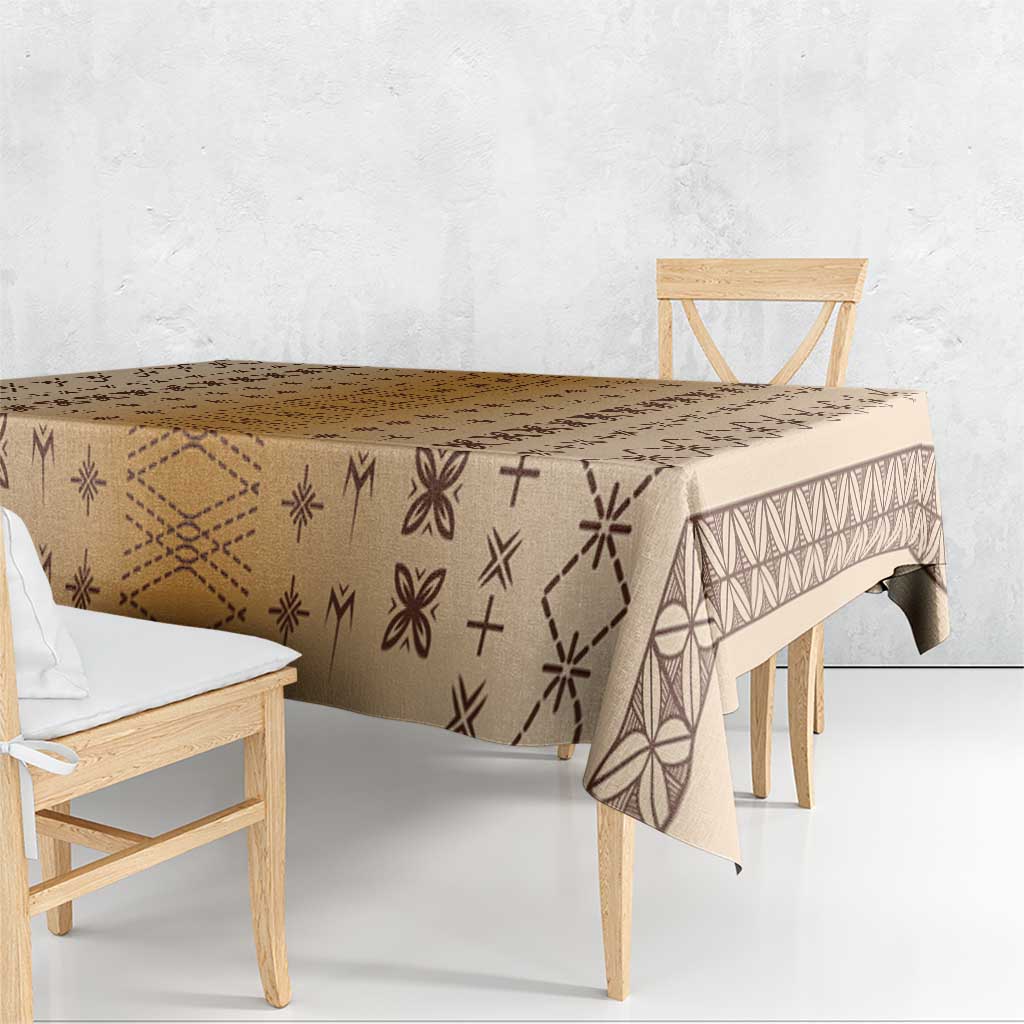 Beige Samoa Malu Tattoo Inspired Tablecloth LT05 - Polynesian Pride