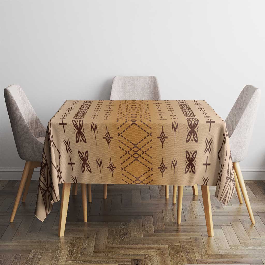 Beige Samoa Malu Tattoo Inspired Tablecloth LT05 - Polynesian Pride