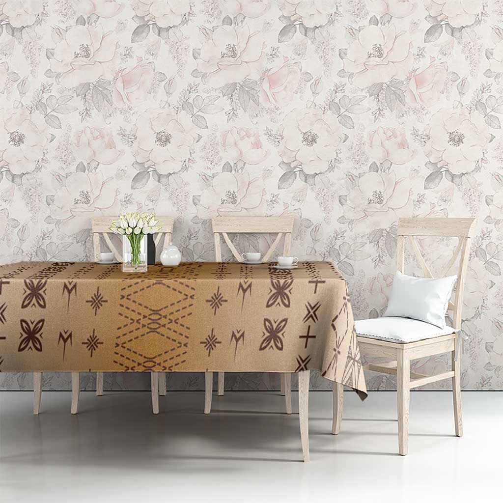 Beige Samoa Malu Tattoo Inspired Tablecloth LT05 - Polynesian Pride