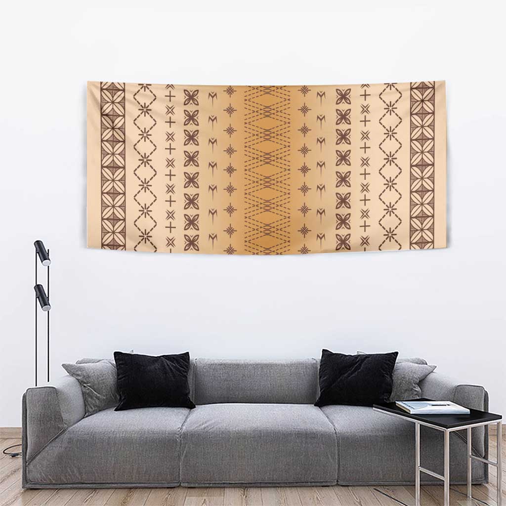 Beige Samoa Malu Tattoo Inspired Tapestry - Polynesian Pride