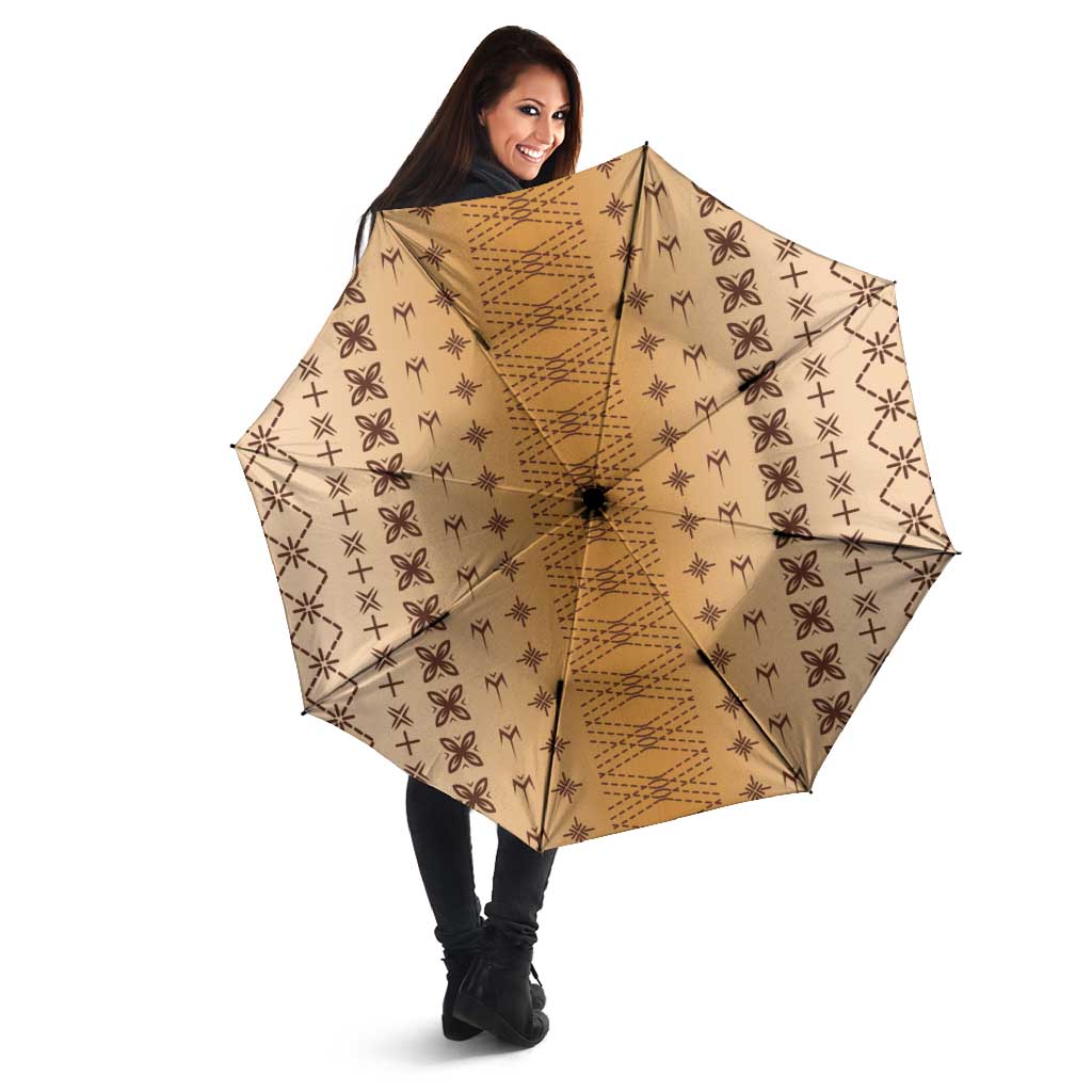 Beige Samoa Malu Tattoo Inspired Umbrella LT05 - Polynesian Pride