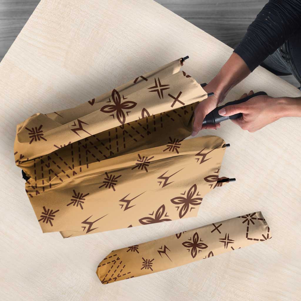 Beige Samoa Malu Tattoo Inspired Umbrella LT05 - Polynesian Pride