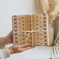 Beige Samoa Malu Tattoo Inspired Wrapping Paper LT05 - Polynesian Pride