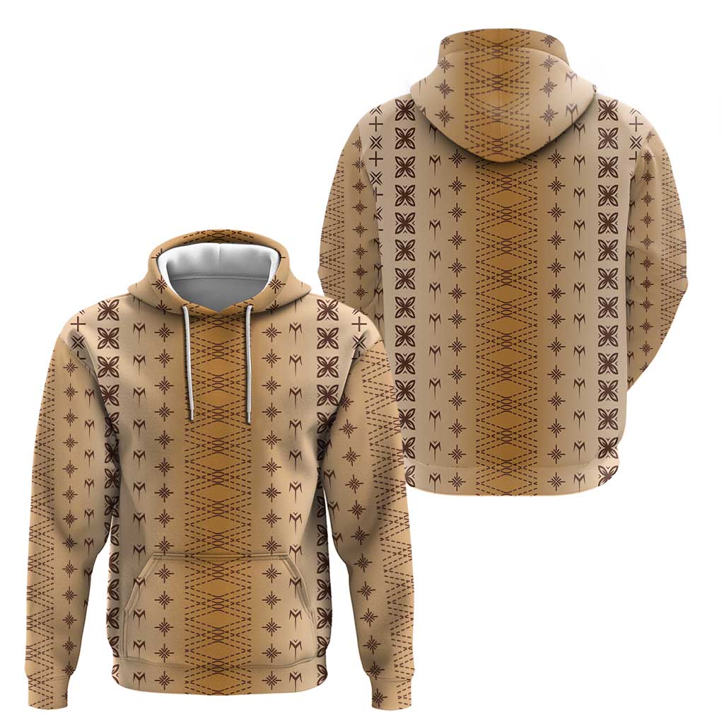 Beige Samoa Malu Tattoo Inspired Zip Hoodie LT05 - Polynesian Pride