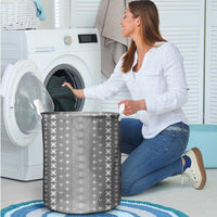 Black Samoa Malu Tattoo Inspired Laundry Basket LT05 - Polynesian Pride