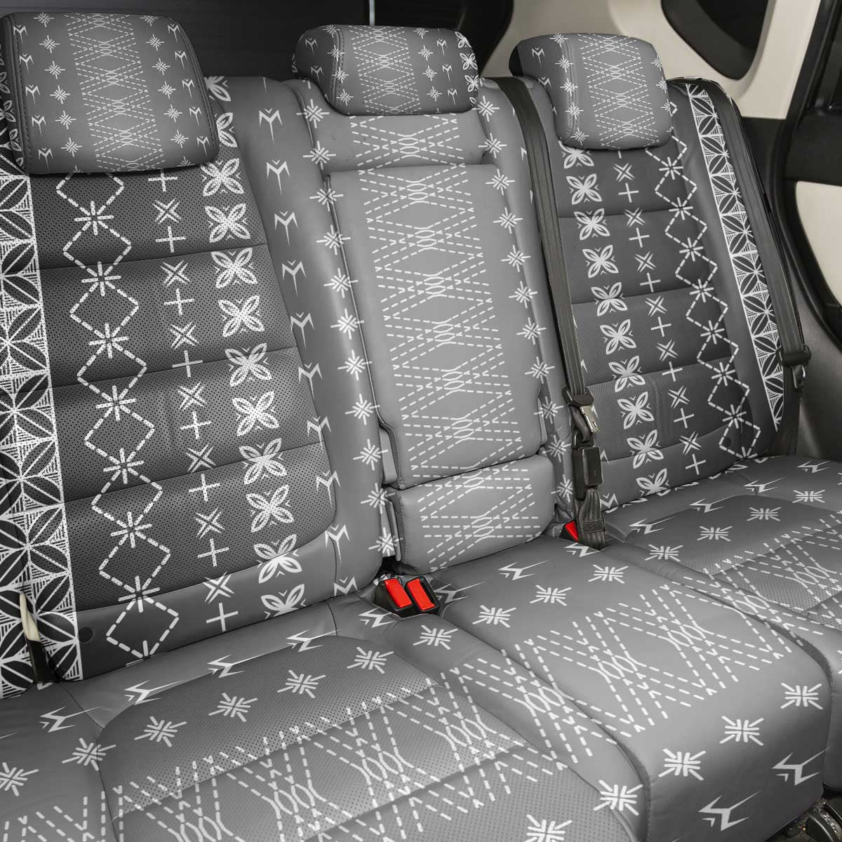 Black Samoa Malu Tattoo Inspired Back Car Seat Cover - Polynesian Pride