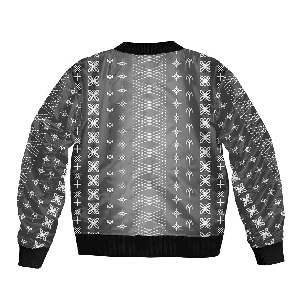Black Samoa Malu Tattoo Inspired Bomber Jacket - Polynesian Pride