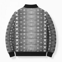 Black Samoa Malu Tattoo Inspired Bomber Puffer Jacket - Polynesian Pride