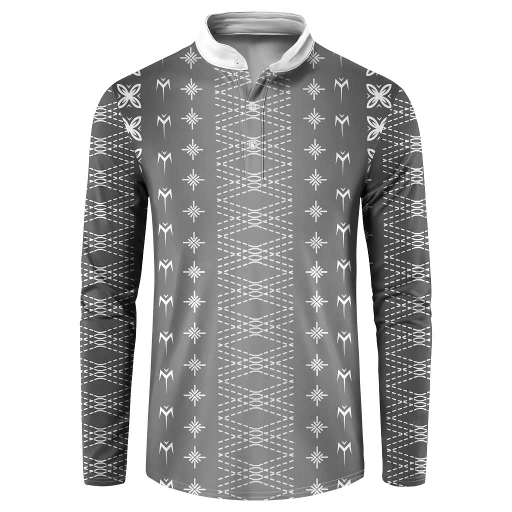 Black Samoa Malu Tattoo Inspired Button Sweatshirt - Polynesian Pride