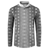 Black Samoa Malu Tattoo Inspired Button Sweatshirt - Polynesian Pride