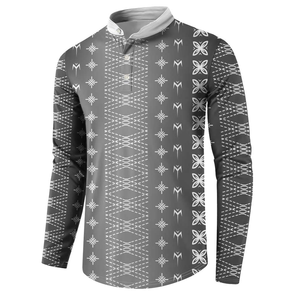 Black Samoa Malu Tattoo Inspired Button Sweatshirt - Polynesian Pride