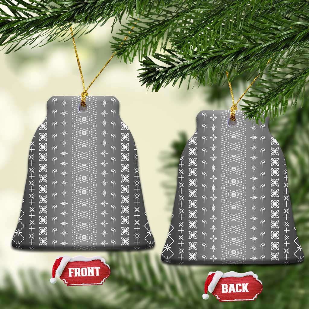 Black Samoa Malu Tattoo Inspired Ceramic Ornament - Polynesian Pride