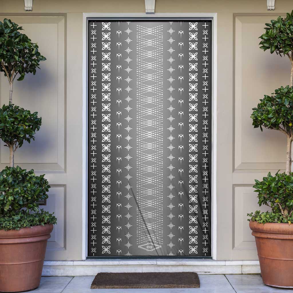Black Samoa Malu Tattoo Inspired Door Cover LT05 Black - Polynesian Pride