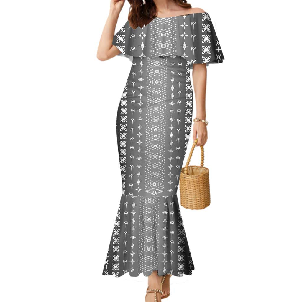 Black Samoa Malu Tattoo Inspired Family Matching Mermaid Dress and Hawaiian Shirt - Polynesian Pride