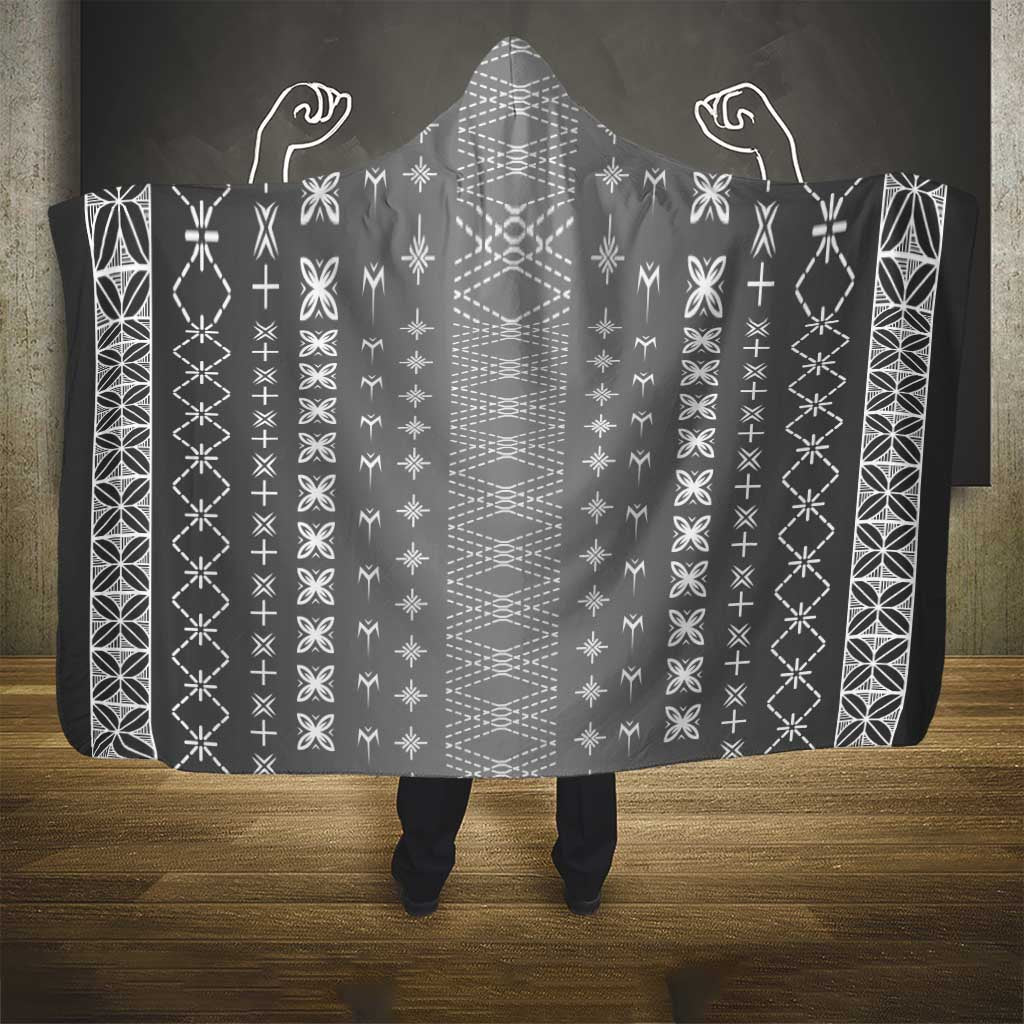 Black Samoa Malu Tattoo Inspired Hooded Blanket LT05 - Polynesian Pride