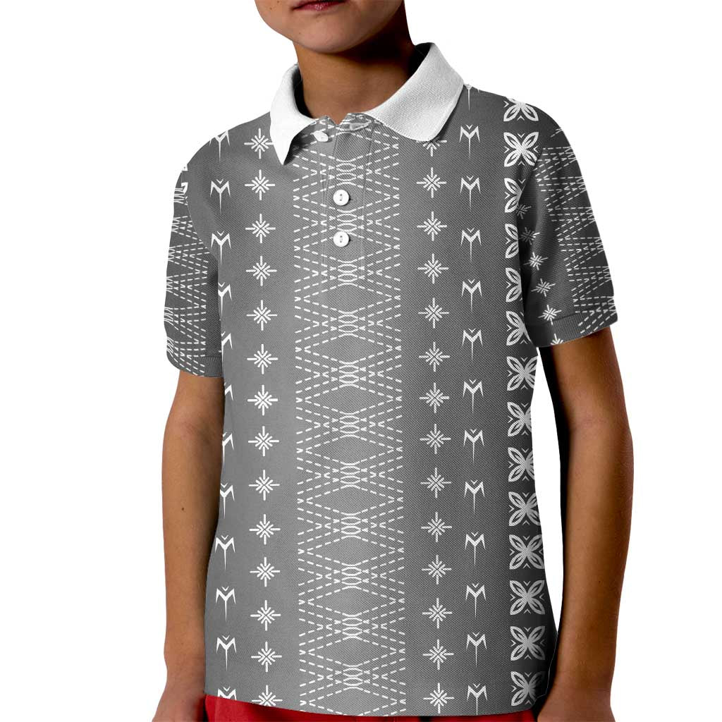 Black Samoa Malu Tattoo Inspired Kid Polo Shirt - Polynesian Pride