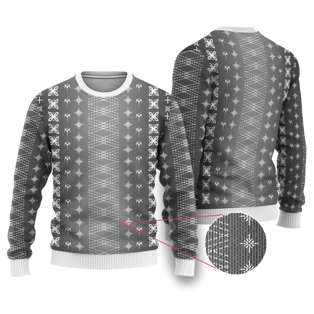 Black Samoa Malu Tattoo Inspired Ugly Christmas Sweater - Polynesian Pride