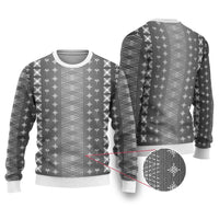 Black Samoa Malu Tattoo Inspired Ugly Christmas Sweater LT05 Black - Polynesian Pride