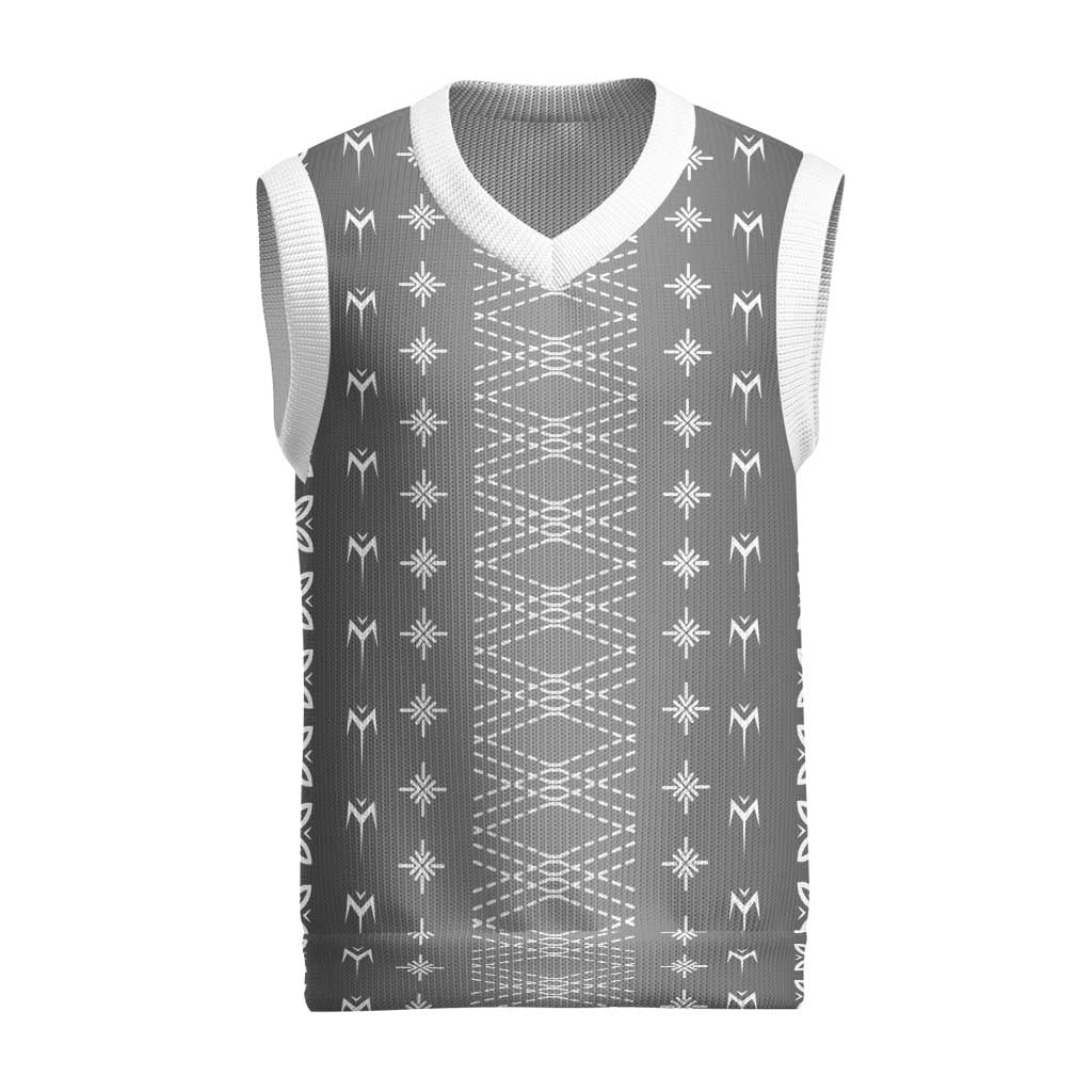 Black Samoa Malu Tattoo Inspired Christmas Knitted V-Neck Vest - Polynesian Pride