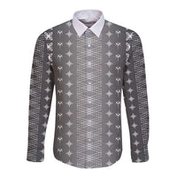 Black Samoa Malu Tattoo Inspired Long Sleeve Button Shirt - Polynesian Pride