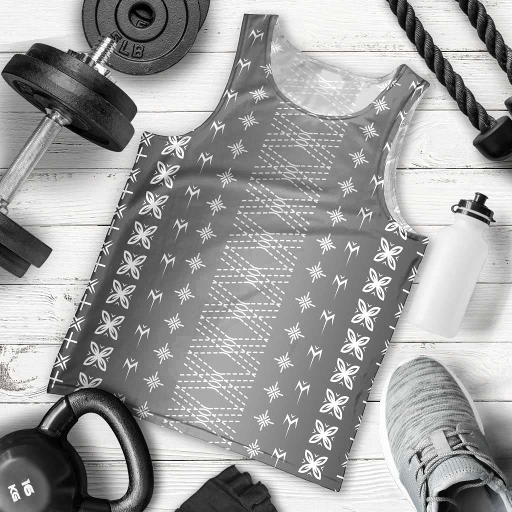 Black Samoa Malu Tattoo Inspired Men Tank Top - Polynesian Pride