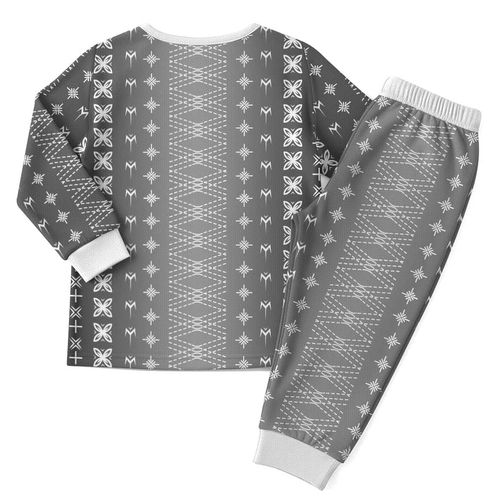 Black Samoa Malu Tattoo Inspired Christmas Pajama Set LT05 - Polynesian Pride