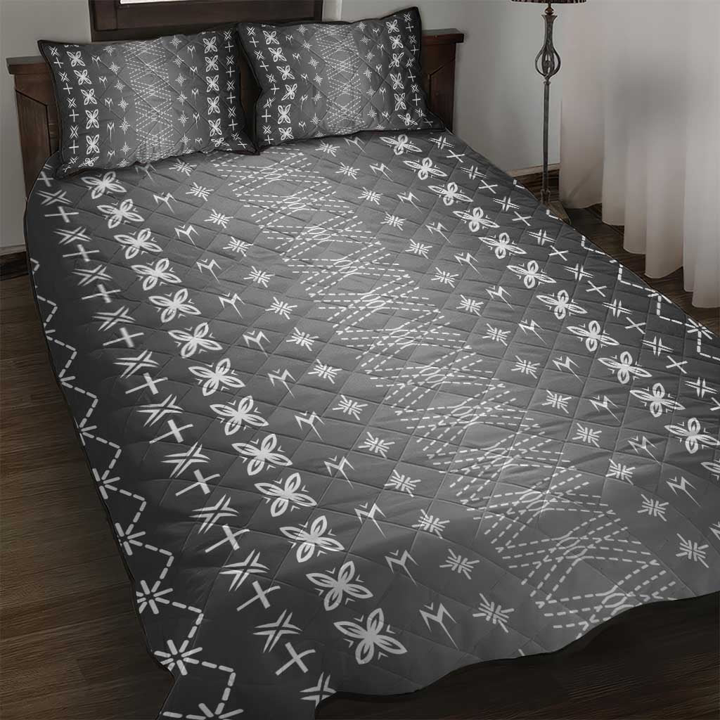 Black Samoa Malu Tattoo Inspired Quilt Bed Set - Polynesian Pride