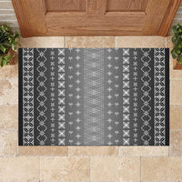 Black Samoa Malu Tattoo Inspired Rubber Doormat LT05 Black - Polynesian Pride