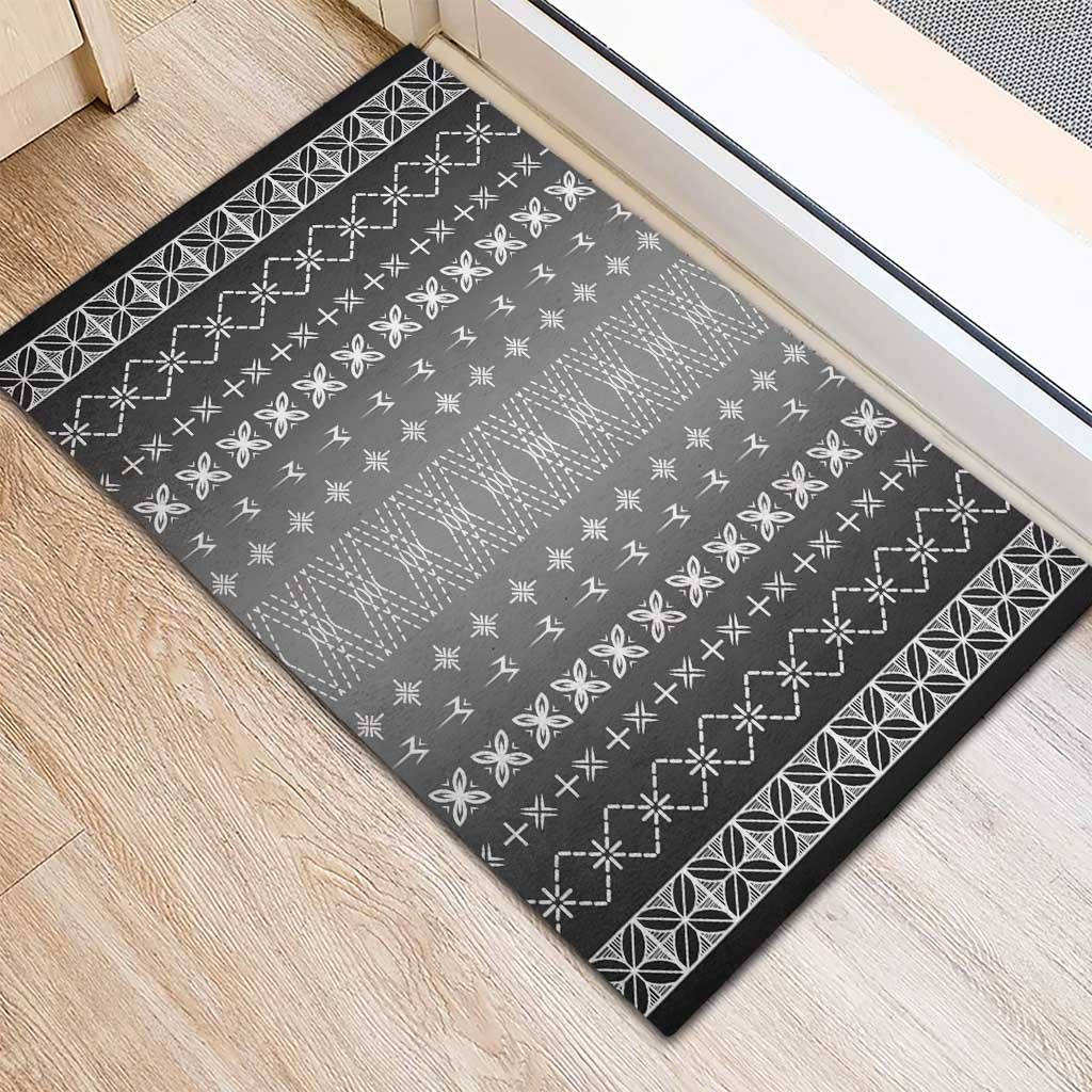 Black Samoa Malu Tattoo Inspired Rubber Doormat LT05 - Polynesian Pride