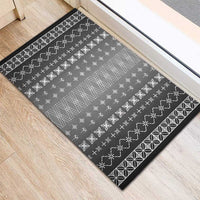 Black Samoa Malu Tattoo Inspired Rubber Doormat LT05 - Polynesian Pride