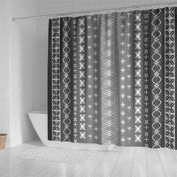 Black Samoa Malu Tattoo Inspired Shower Curtain - Polynesian Pride