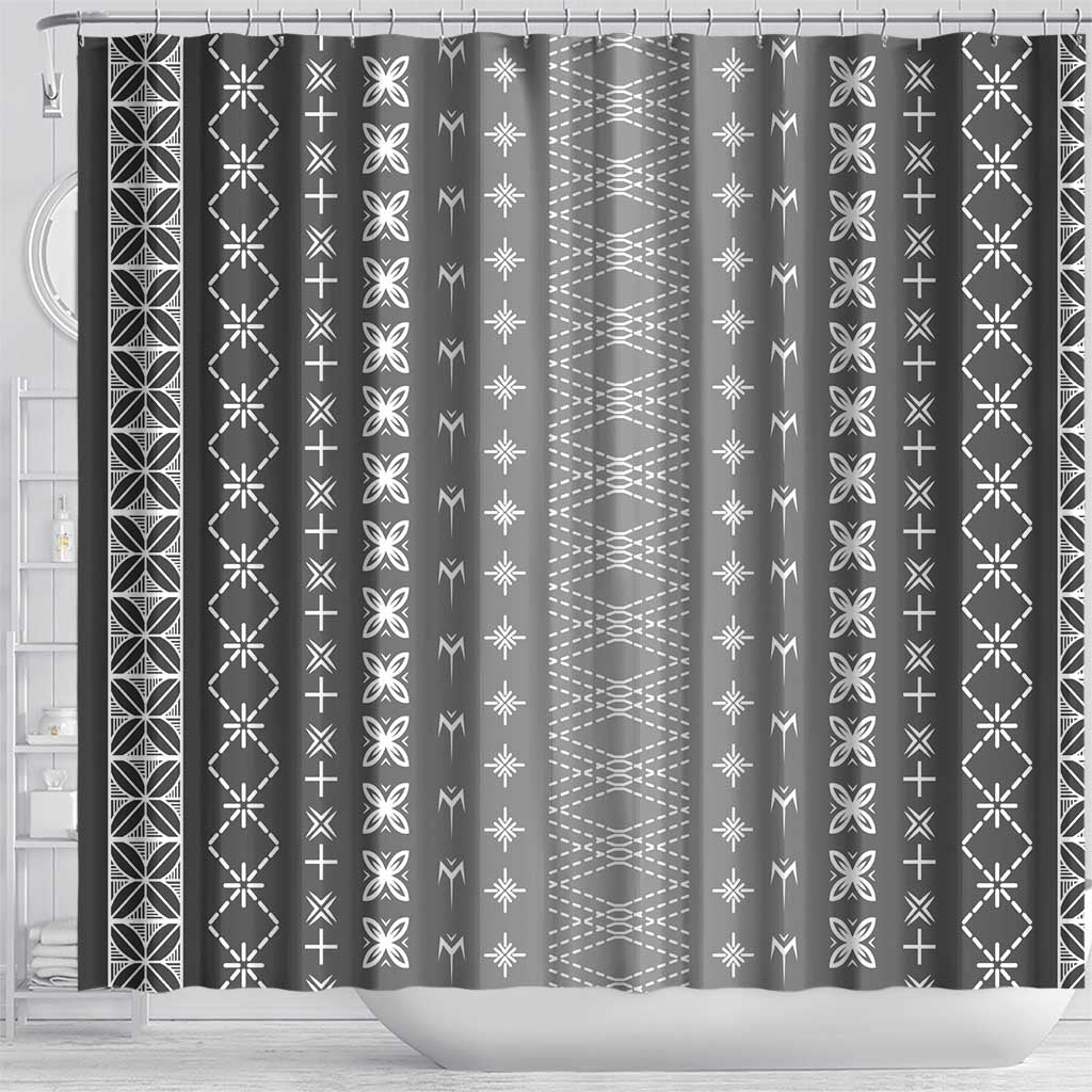 Black Samoa Malu Tattoo Inspired Shower Curtain - Polynesian Pride