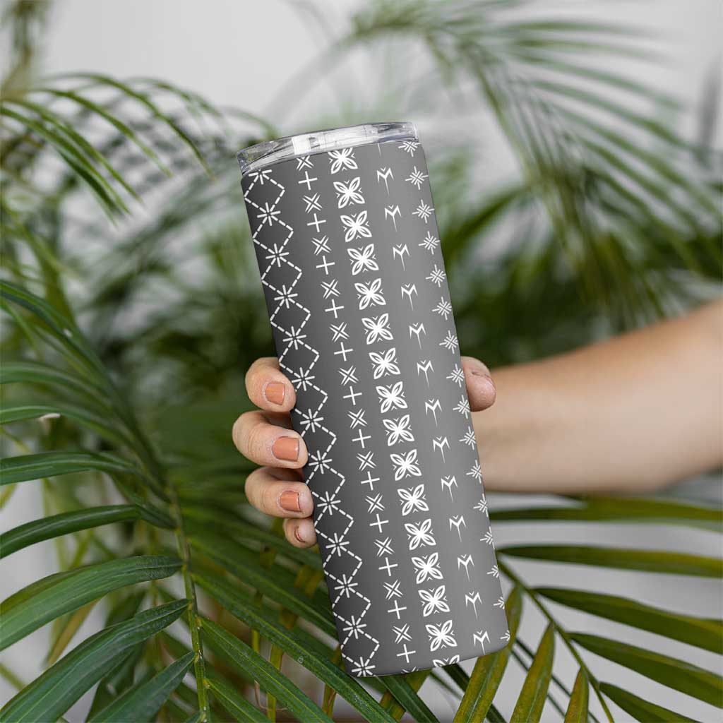 Black Samoa Malu Tattoo Inspired Skinny Tumbler - Polynesian Pride