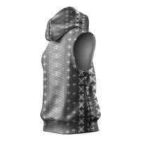 Black Samoa Malu Tattoo Inspired Sleeveless Hoodie LT05 - Polynesian Pride