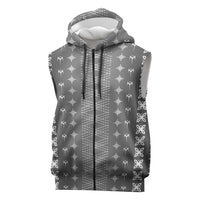 Black Samoa Malu Tattoo Inspired Sleeveless Zip Hoodie LT05 Black - Polynesian Pride