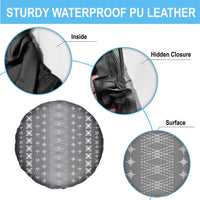 Black Samoa Malu Tattoo Inspired Spare Tire Cover - Polynesian Pride